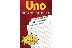 Uno Score Sheets: Uno Score Pad, 6 x 9 inches with 130 Pages for scorekeeping