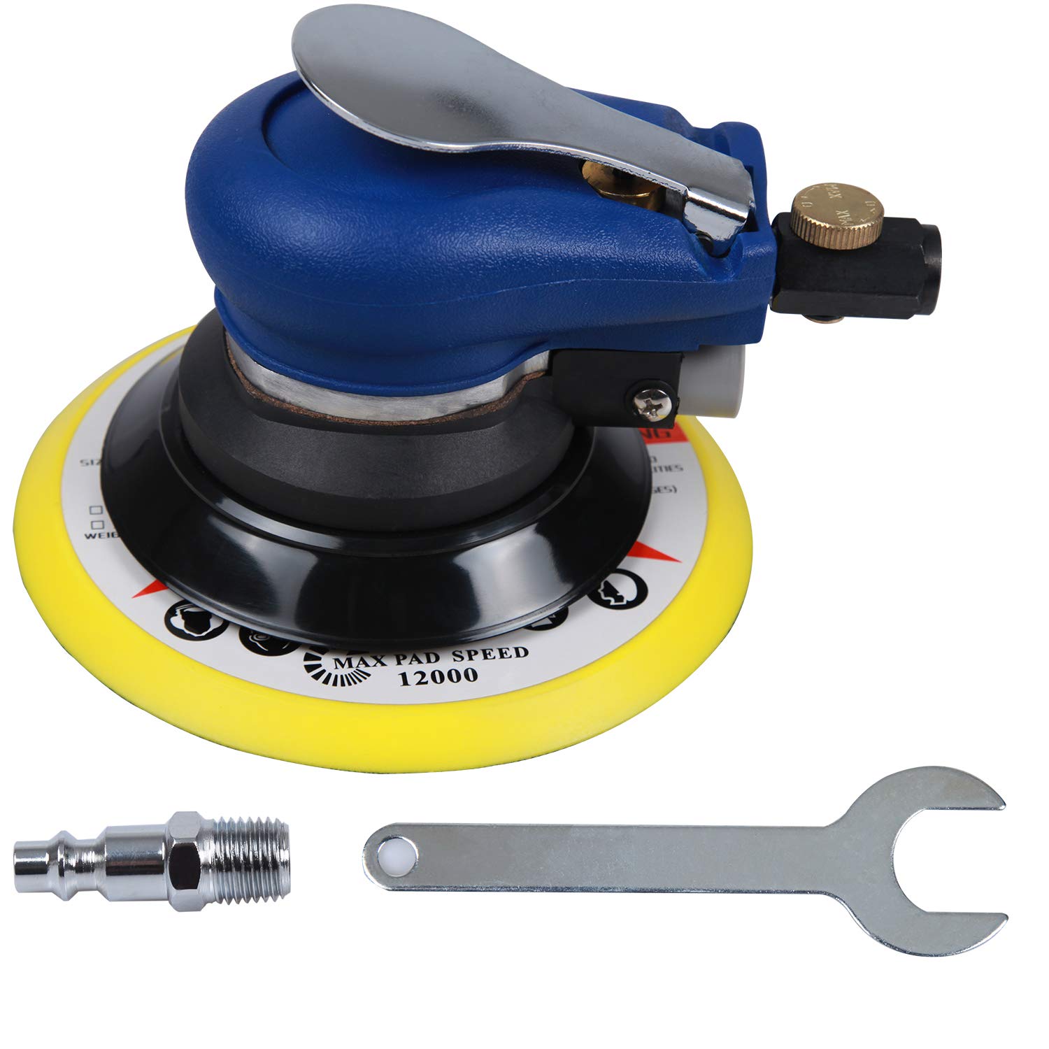 YELWAY 6" Air Palm Random Orbital Sander, Dual