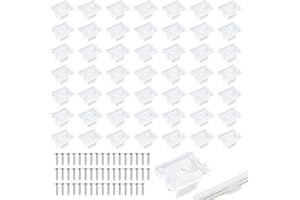 Yenblow 50 Pack 5mm to 6mm Neon Rope Light Clips, LED Rope Light Mounting Strip Bracket Support Fixing Clamps, Waterproof Strip Mounting Clips Side Hold for Silicone LED Lighting (Translucent)