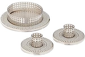 Hortense B. Hewitt Vintage Pearl Wedding Accessories Unity Candle Holders, Set of 3