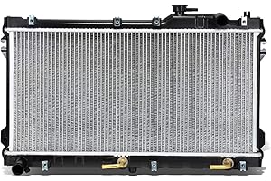 DNA Motoring OEM-RA-1140 OE Style Aluminum Core Radiator DPI 1140 Compatible with 90-97 Mazda Miata AT/MT, 25-1/8" W X 12-5/8" H X 1-1/4" D, 1-1/4" Inlet, 1-1/4" Outlet