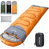BISINNA 0 Degree Winter Sleeping Bags(480GSM) for Adults-Cold Weather Camping Sleeping Bag-Comfortable Warm Portable Sleeping Bags with Pillow Compression Sack for Backpacking Hiking Outdoor