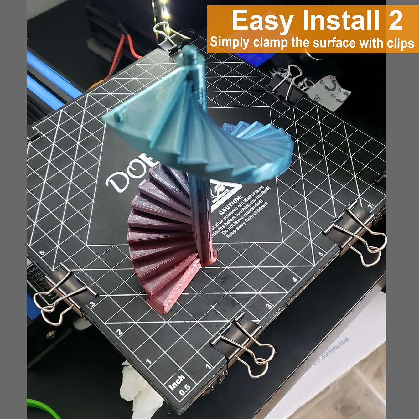 Ender 3 Heat Bed Platform Sticker Sheet, 235x235mm 3D Printer Hot Bed Build Surface Tape for 3D Printer Ender 3 Ender 3X - 2 Pack: Industrial & Scientific