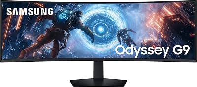 LS49FG916EUXEN, Odyssey G9 G91F DQHD 49" Monitor de Gaming (5120 x 1440, 32:9, 144Hz, 1ms(GTG), FreeSync Premium Pro, VESA DisplayHDR 600, Preto
