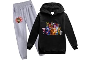 TECKI Youth Tracksuit Five Nights at Freddy's Hoodie and Jogging Pants Set 2 Piece Pullover Sweatshirt for 2T-16Years