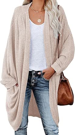 chunky open front sweater