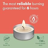 Bolsius D-Light Tea Lights 60 Pack White Natural Plant Wax 6 Hour Burn view 2
