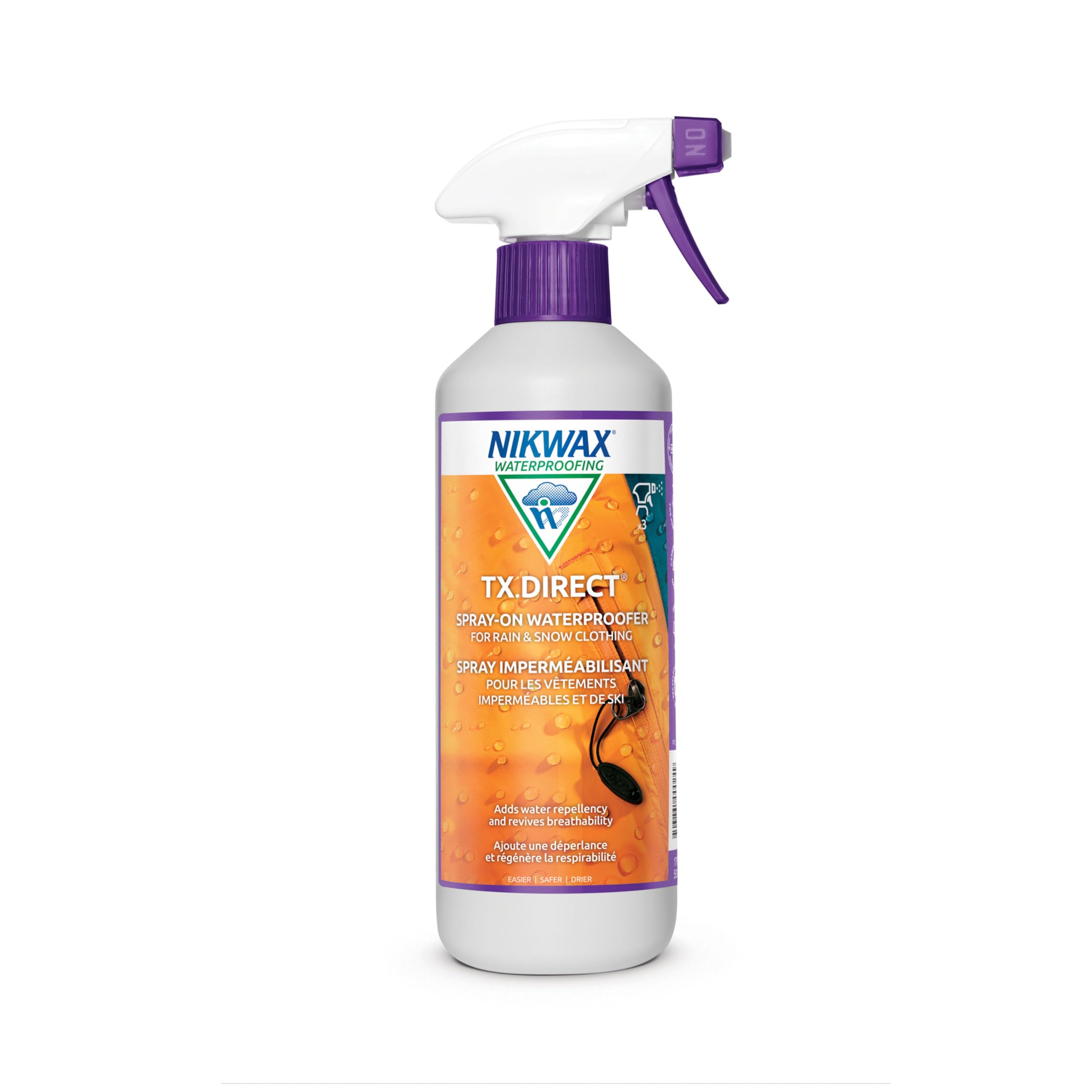 Photo 1 of Nikwax TX.Direct Spray-On Waterproofing, 500ml, High Performance Waterproofing Renewal Treatment Restores DWR Water Repellency in Jackets, Outerwear, Rain, Ski and Snow Gear