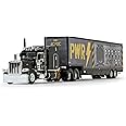 First Gear 1/64 Scale Diecast Collectible AC/DC: Power/Up (Black) Peterbilt Model 389 63" Mid-Roof Sleeper & Kentucky Moving Trailer (69-1064)