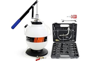 YSTOOL 7.5L Transmission Fluid Pump Manual ATF Refill Fill System Dispenser Hand Pump Kit Portable Automatic Oil Transfer Change Filling Tools with 15PCS ATF Adapters Black Case