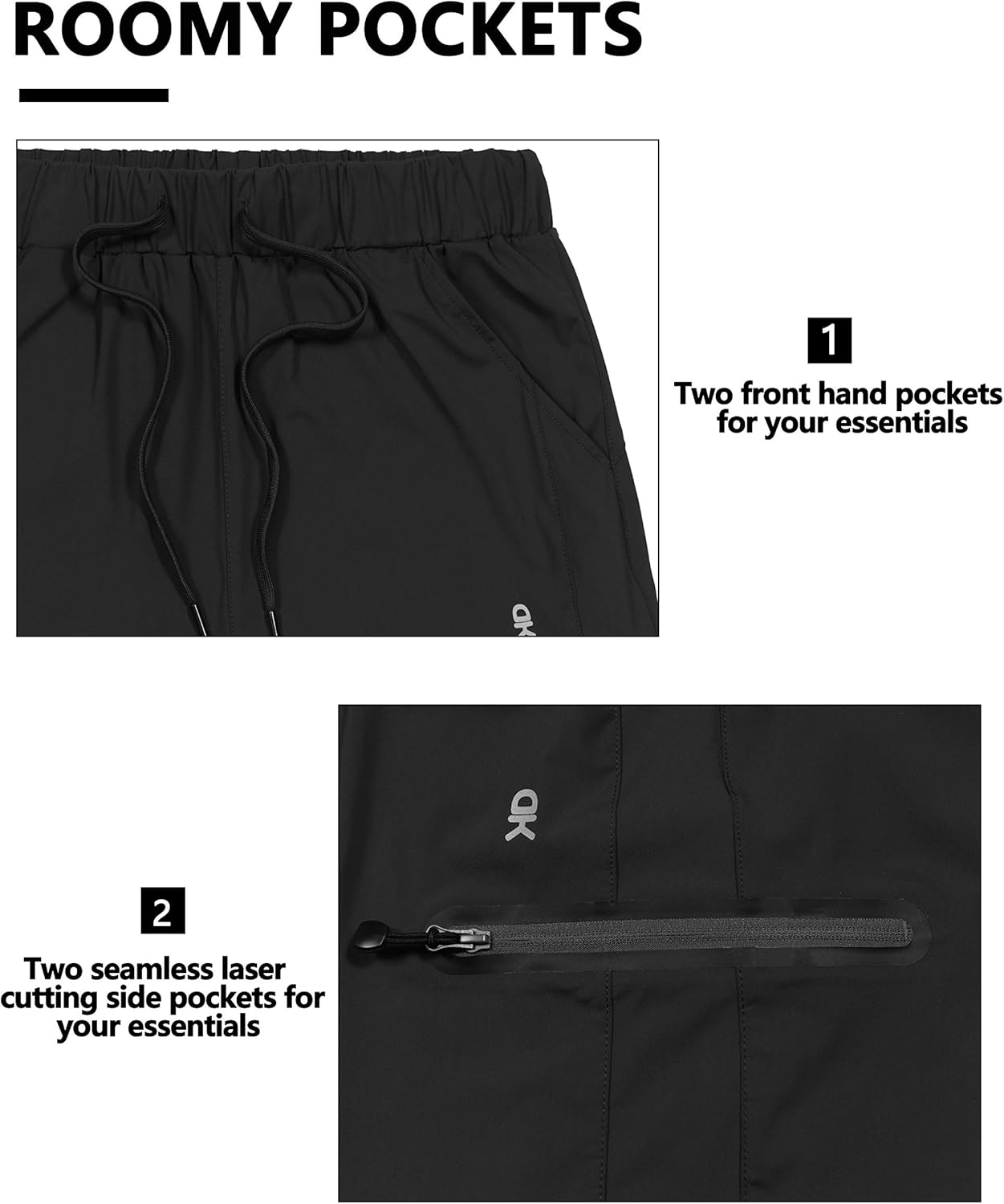 Little Donkey Andy Women’s Ultra-Stretch Quick Dry Lightweight Bermuda Shorts Drawstring Zipper Pocket Hiking Travel Workout : Clothing