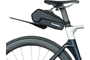 ROCKBROS Bike Saddle Bag 3D Hard Shell Bike Seat Bag with Mudguard Saddle Bag Bicycle with Reflective Strip for Mountain Road