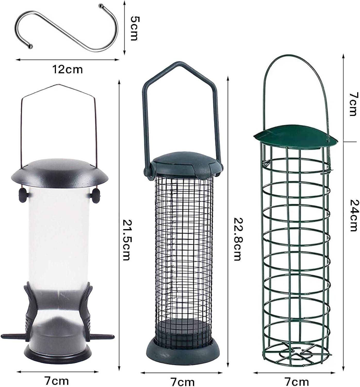 Bird Feeder for Small Birds Squirrel Proof Bird Feeder Wild Bird Seed Feeder Bird Feeders Hanging for Mix Seed Blends Sunflower Hearts Bird Food - Image 3