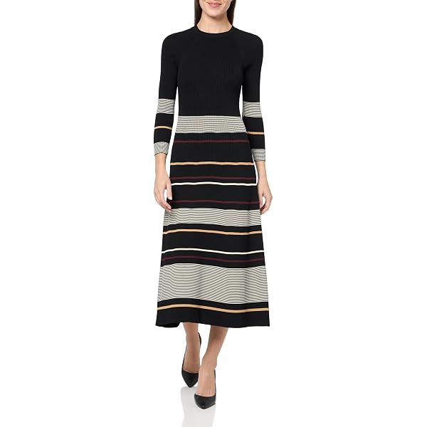 Club Monaco Womens Apparel SS Mix Stitch Dress Multi XS at Amazon Women's  Clothing store
