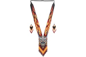 BEADSCORNER Native Tribal Style Long Statement Beaded Necklace for Women Handmade