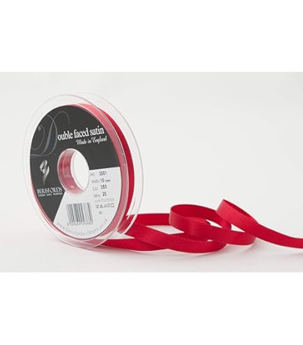 Berisfords Double FACE Poly Satin Ribbon, Dark Rose, 15 Mm | Australia - View #14