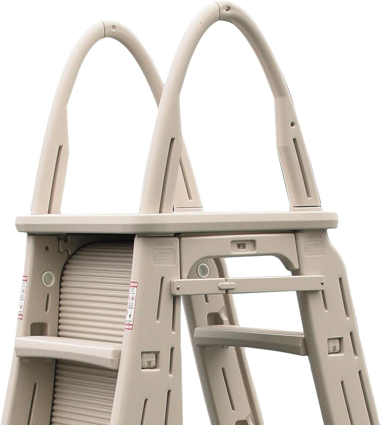 Confer Plastics A-Frame 7200 Above Ground Adjustable Pool Roll-Guard Safety Ladder : Swimming Pool Ladders : Garden & Outdoor
