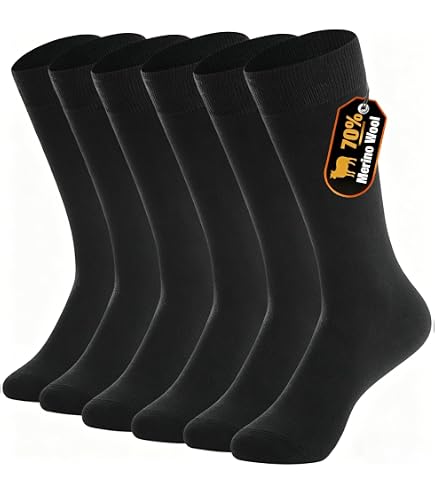 BONANGEL Thin Merino Wool Socks for Men, Lightweight Dress Hiking Socks