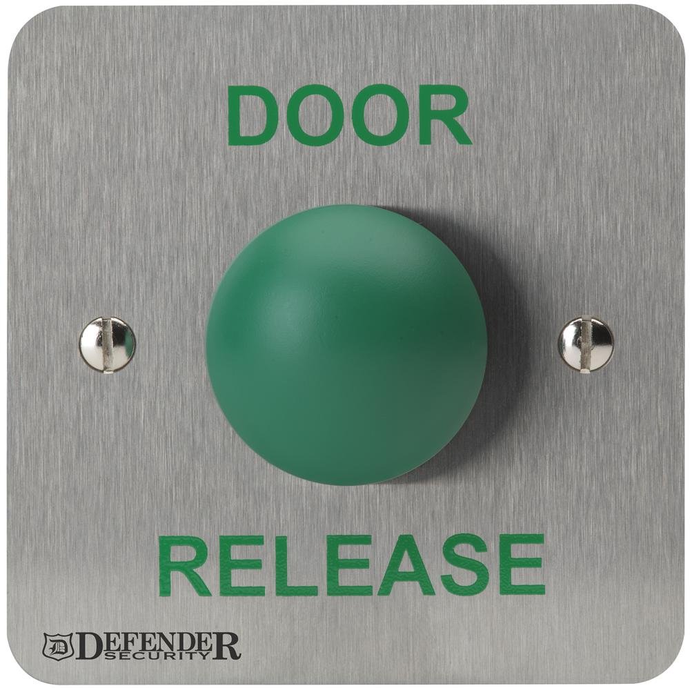 DEFENDER SECURITY DEF‑0657‑1 – Green Dome Push to Exit Button (Door Release)