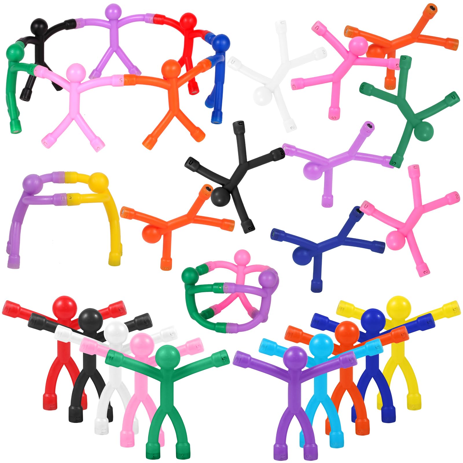 Photo 1 of 30 Pcs Magnetic Toys, Magnetic People, Colorful Magnets for Kids Travel Toys, for Refrigerator Magnets, Office, Whiteboard Decoration
