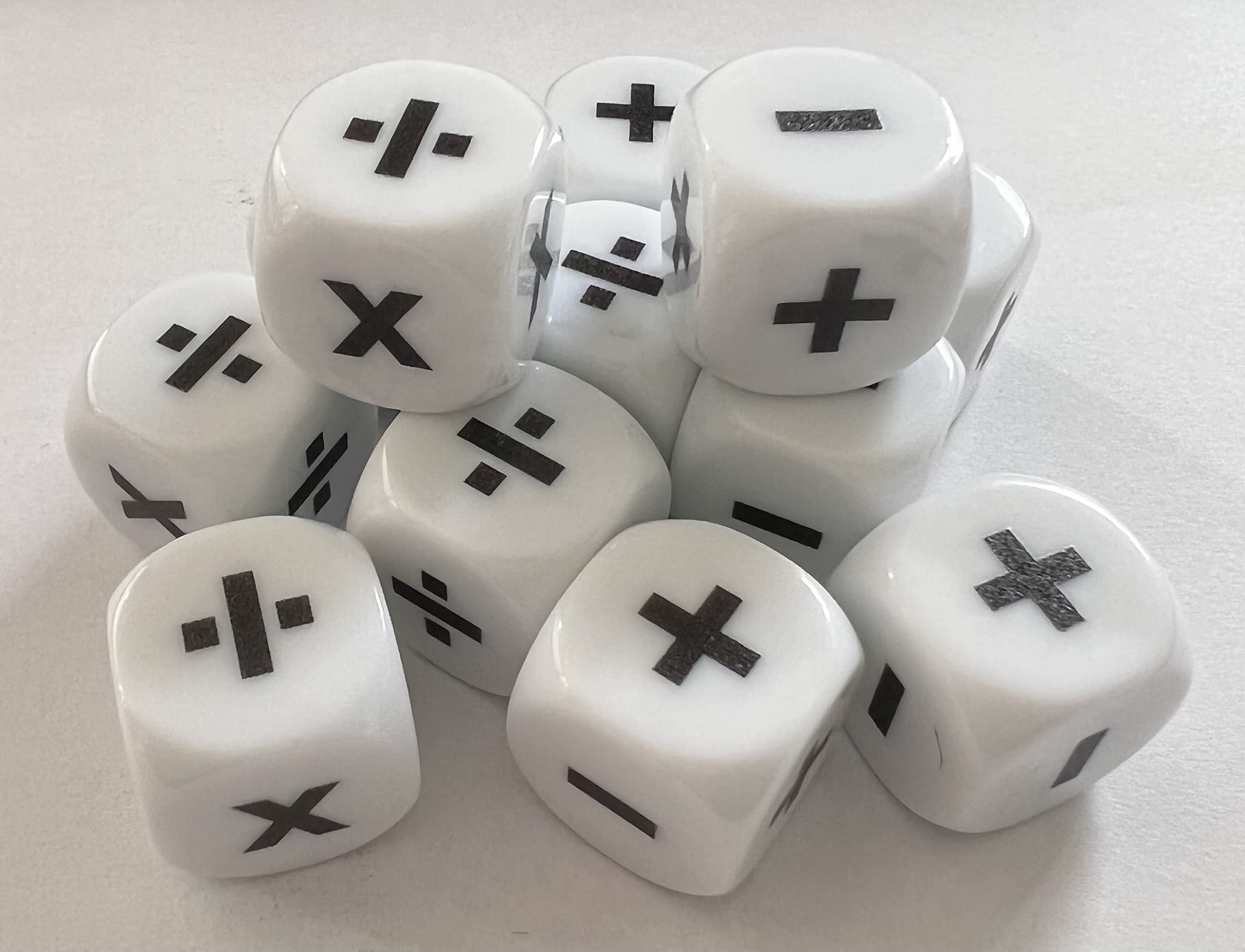 Operations Dice (set of 12 - half addition and subtraction, half multiplication and division)