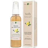 Vanilla Linen and Room Spray, Natural Home Fragrance Made with Pure Vanilla Essential Oil, Perfect Bathroom Air Freshener or Linen Spray
