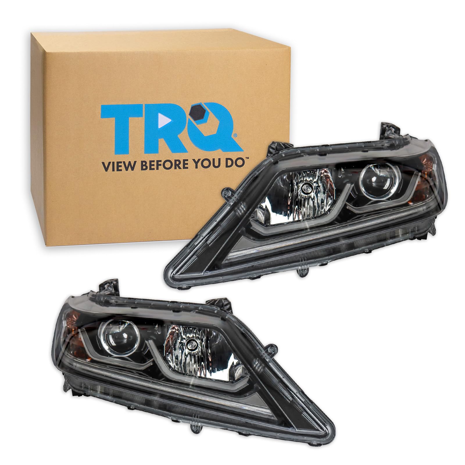 TRQ Headlight Assembly Set Headlights Driver
