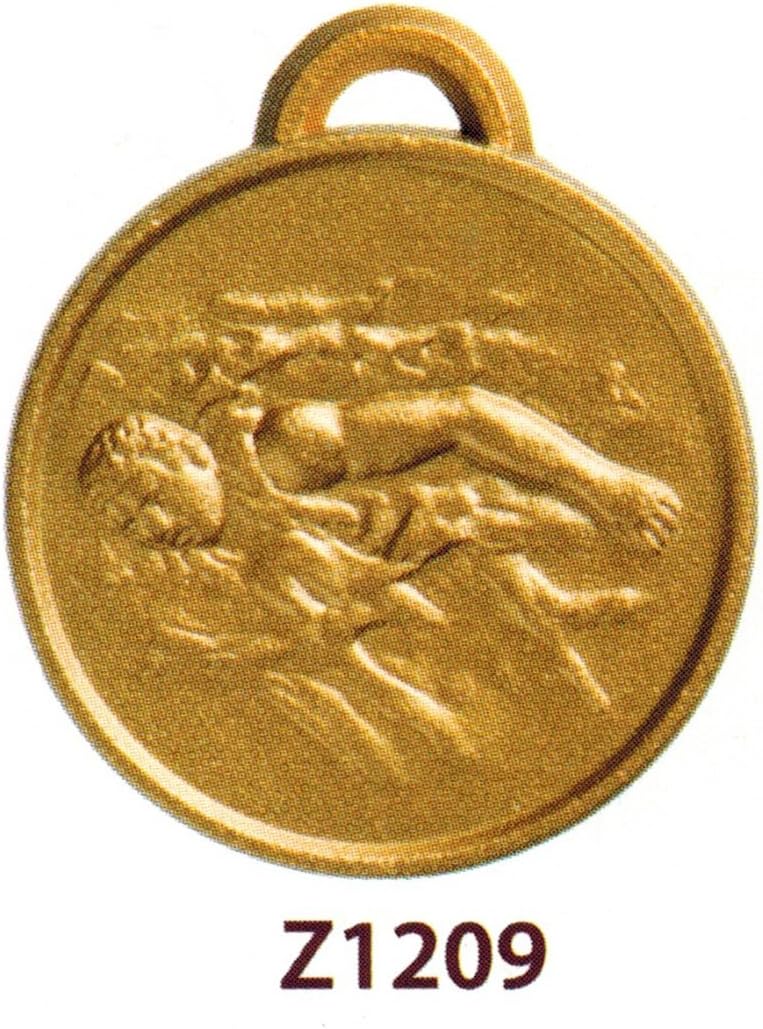 10 AWARD WINNERS MEDALS-SPORTS SWIMMING 3-FINISHED 32 MM ALLOY ZAMA WITH RIBBON TRI-MADE IN ITALY CAN BE PERSONALISED WITH INITIALS TO BE MADE