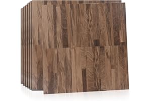 Midcard 10 Piece Adhesive PVC Backsplash Tile, Natural Oak