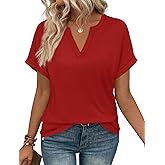 WIHOLL Womens Blouses Spring Tops Short Sleeve Shirts Dressy Casual Summer Vacation Fashion Clothing 2026