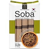Unha's Japanese Soba Noodles, Buckwheat, 15 Bundles, 48 oz | Zaru cold hot broth dipping sauce stir fry salad pantry meal prep