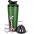Ice Shaker Insulated Stainless Steel Shaker Bottle | 36oz, Bomber | Cold for 30+ Hours | Insulated Cup with Twist-on Agitator | Odor-Free Bottle for Protein Shakes, Water, Smoothies, Cocktails