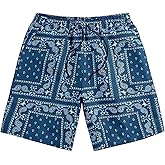 MECH-ENG Mens Paisley Shorts Workout Boxing Running Shorts Bandana Boho Lightweight Drawstring