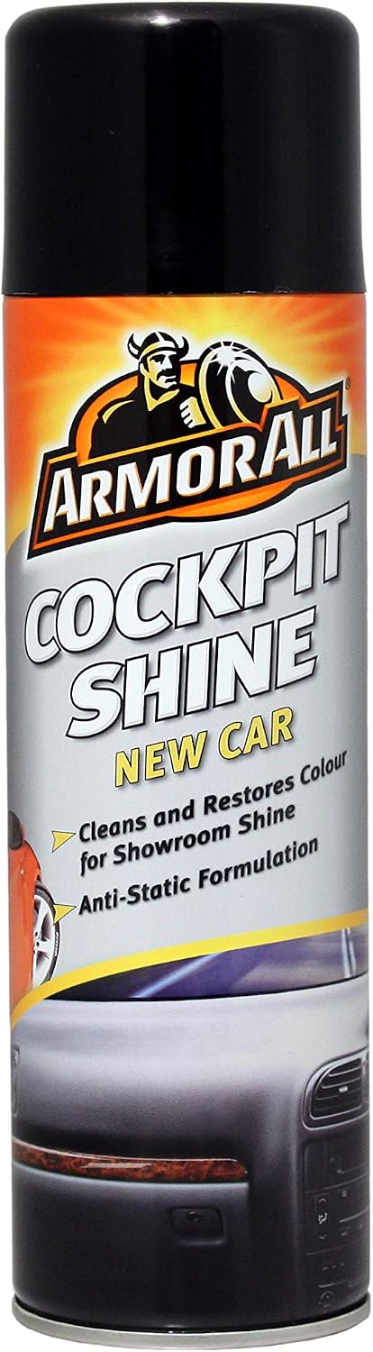 Armor All, Cockpit Shine Car Interior Cleaner 500ml, New Car, Cleans and Restores Dashboards and Trims, Anti-Static Formula