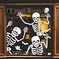 Halloween Window Clings Decals for Window Glass Decorations, Halloween Window Stickers Skeleton Window Clings Halloween Windows Decorations for Party Decorations