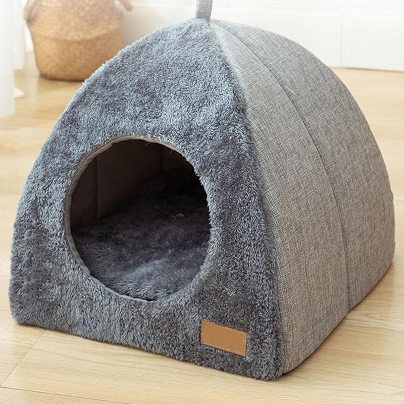 Pologmase Cat Cave Bed Tent Igloo with Removable Washable Cushion