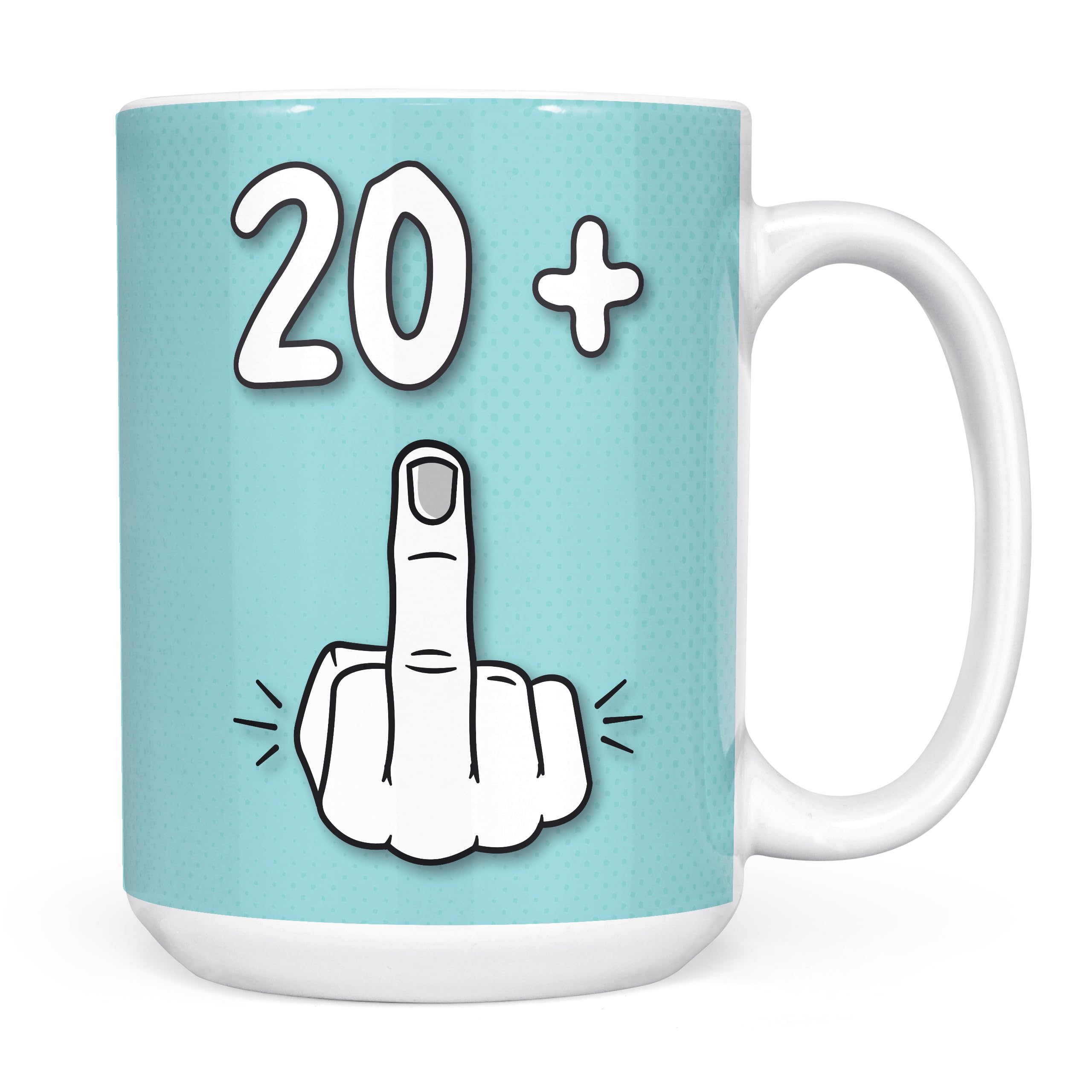 Mug Monster - 21st Birthday Mug, I Am 20 + 1, Gift for 21 Year Old, Novelty Cup - Ceramic Coffee Beaker/Cup, Gift for Men or Women, Extra Large and Giant Available, 15oz White