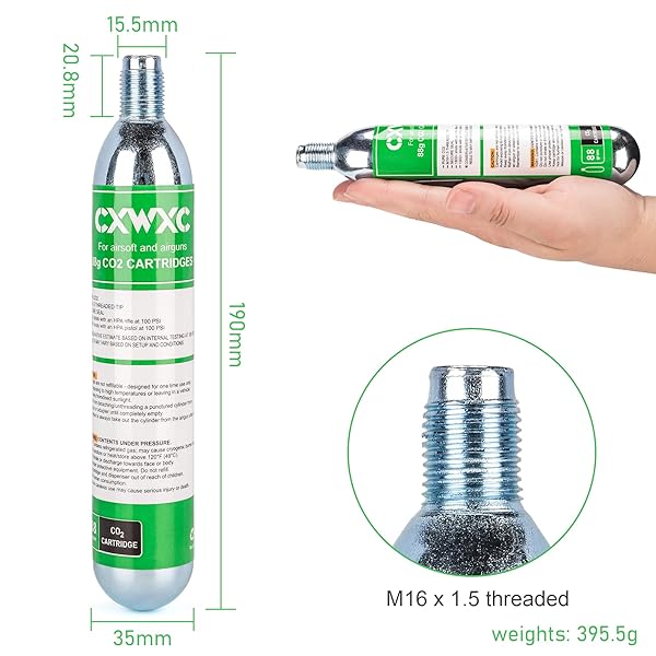 8 GRAM/ 12 GRAM CO2 CARTRIDGES FOR PAINTBALL – CO2 CYLINDER CO2 POWERLET CARTRIDGES FOR AIRSOFT, AIR GUN, PEPPER GUN P2P HDP 50 COMPACT (88G-2PC)