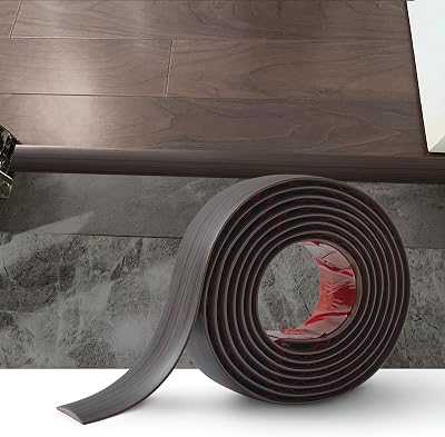 Zayejod 2M Self Adhesive PVC Floor Transition Strip Black Walnut Grain