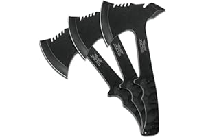 JXE JXO Throwing Axe Sets, Overall 10.2in 3Pack Throwing Tomahawk, Full Tang 420HC Stainless Steel, Design for Hawks Throwing Recreation and Competition