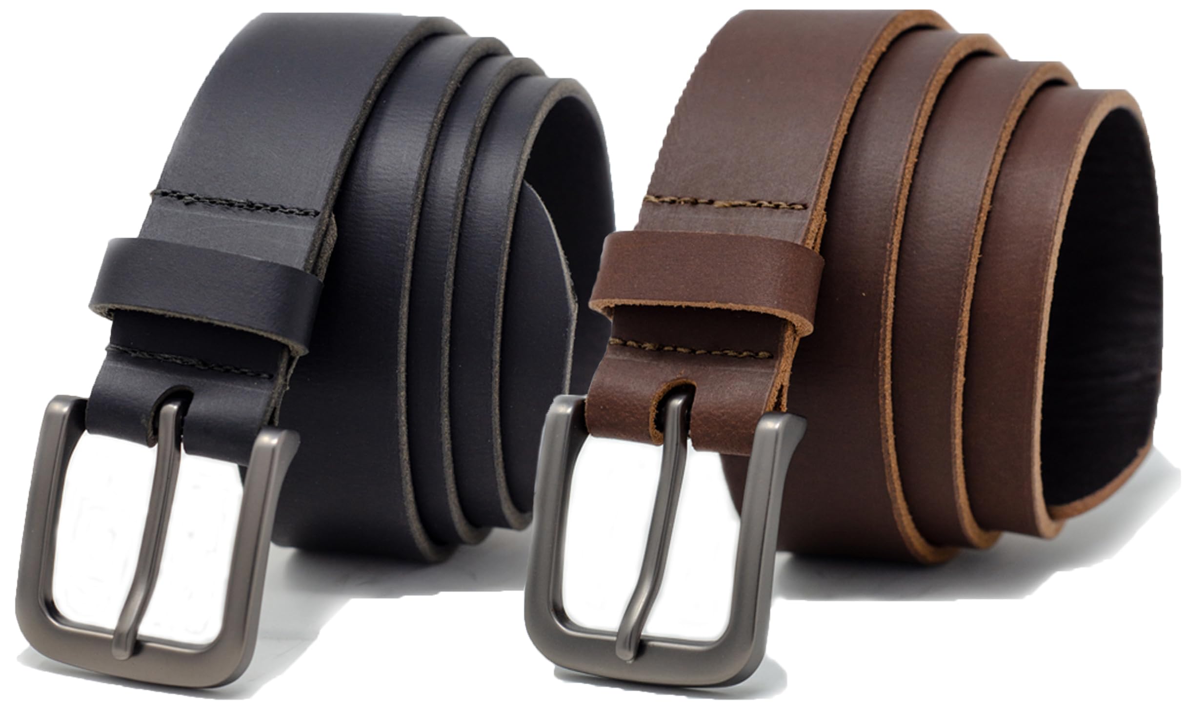 Ashford Ridge Made in England 34mm Full Hide Leather Belts Gift Set - 2XL