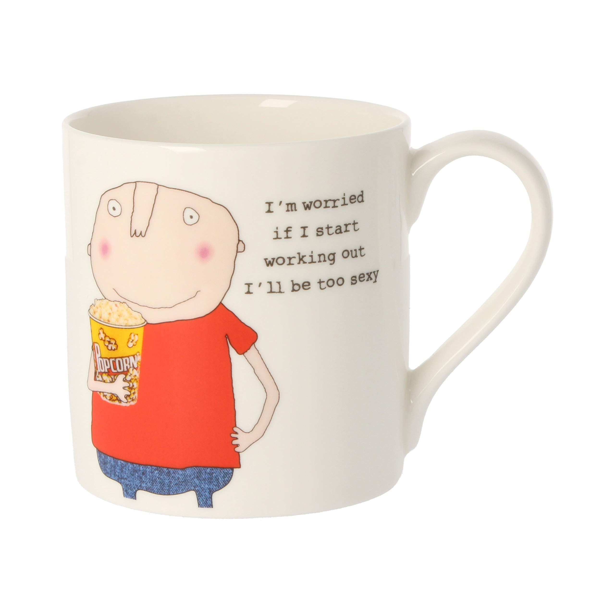 Rosie Made A Thing Exercise Sexy Man Bone China Mug Gift Idea Her QRH45 QRH45