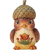 Enesco Jim Shore Heartwood Creek Harvest Bird with Acorn Hat Miniature Figurine, 2.875 Inch, Multicolor
