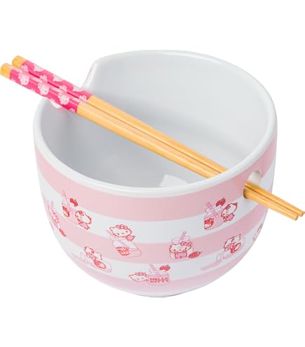 Bol à Ramen Hello Kitty En Céramique 500 Ml - Licence Officielle Sanrio, Design Japon Kawaii - 2