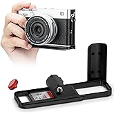 X-E5 L-Shape Hand Grip with Shutter Button for Fuji Fujifilm XE5 XE-5 Handgrip Handle Compatible with Peak Design Capture Camera Clip, Built-in SD Card Slot & Arca Quick Release Design - Black(NO SD)