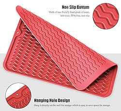 Silicone Dish Drying Mat, Non-Slip Easy Clean Sink