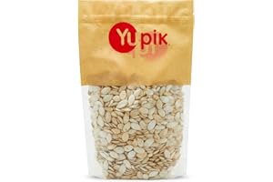 Yupik Jumbo Pumpkin Seeds, in Shell, 450 g, Gluten-Free, Kosher, Vegan, Thin Shell, Dry Roasted, Unsalted, Oil-Free, Plant-Ba