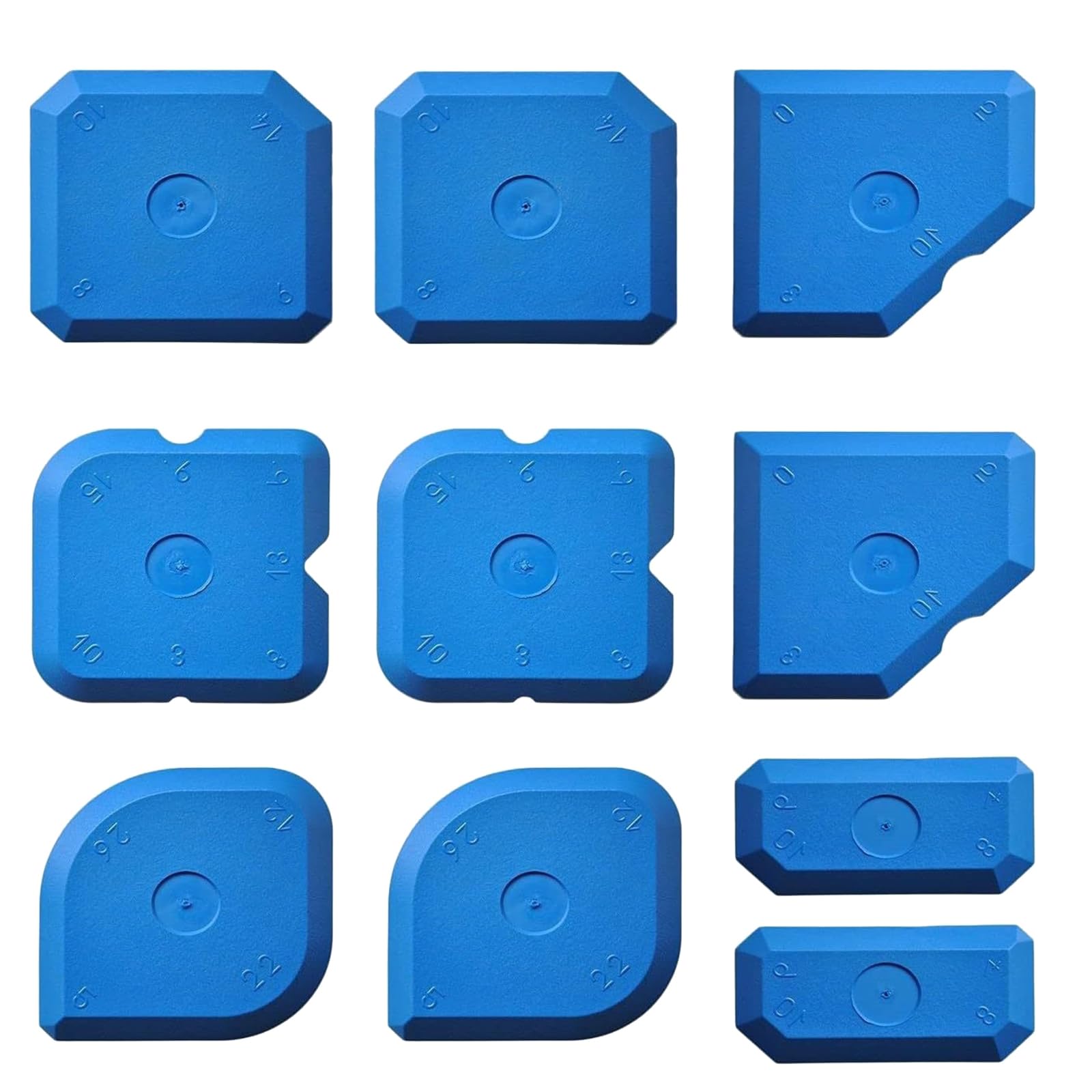 10 Pcs Silicone Seam Scraper, Multi Functional Beauty Sealant Finishing Tool, Multi-Edge Caulking Tool Kit for Kitchen/Bathroom/Ceramic Tiles