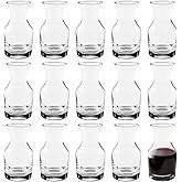 Auckyeer 15pcs Mini Wine Decanter Glasses Small Glass Carafe Set For Mimosa Bar Supplies Party (8.5oz)