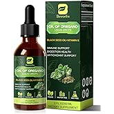 B BEWOTHS Organic Oregano Oil Drops | Oil of Oregano with Black Seed Oil, Vitamin E, 80% Carvacrol Oregano Drops for Immune, Antioxidant, Gut Detox Cleanser Support - Non-GMO, Vegan (240-day Supply)